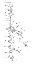 Page A Diagram and Parts List for SRM-2100SB Type 1E -After S/N 501001 Echo Trimmer