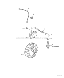 Page J Diagram and Parts List for SRM-210I 08002838 - 08017570 Echo Trimmer