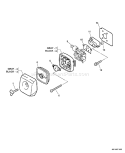 Page K Diagram and Parts List for SRM-210I 08002838 - 08017570 Echo Trimmer