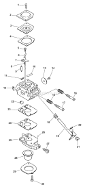 Page A Diagram and Parts List for SRM-2110 Type 1E Echo Trimmer