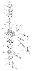 Page C Diagram and Parts List for SRM-2110 Type 1E Echo Trimmer