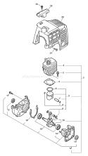 Page E Diagram and Parts List for SRM-2110 Type 1E Echo Trimmer