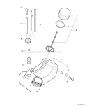 Page F Diagram and Parts List for SRM-210U 05004673 - 05999999 Echo Trimmer