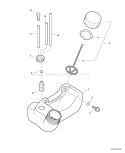 Page H Diagram and Parts List for SRM-210SB 10001301 - 10999999 Echo Trimmer