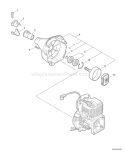 Page E Diagram and Parts List for SRM-225U S79012001001 - S79012999999 Echo Trimmer
