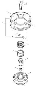 Page T Diagram and Parts List for SRM-225 S03912001001 - S03912999999 Echo Trimmer