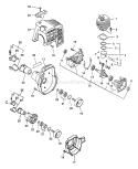 Page D Diagram and Parts List for SRM-2410 001001 - 161628 Echo Trimmer