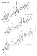 Page G Diagram and Parts List for SRM-2410 001001 - 161628 Echo Trimmer