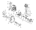 Page C Diagram and Parts List for SRM-2450 Type 1E -After S/N 001001 Echo Trimmer