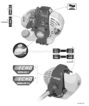 Page K Diagram and Parts List for SRM-251E 10002092 - 10999999 Echo Trimmer