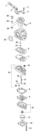 Page A Diagram and Parts List for SRM-2610  Echo Trimmer