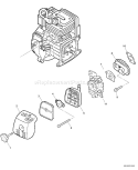 Part Location Diagram of 13031357732 Echo Air Cleaner Cover