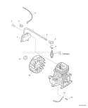 Page H Diagram and Parts List for SRM-261U 06001030 - 06999999 Echo Trimmer