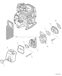 Page I Diagram and Parts List for SRM-261U 06001030 - 06999999 Echo Trimmer