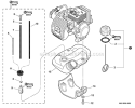 Page K Diagram and Parts List for SRM-265 S70311001001-S70311999999 Echo Trimmer