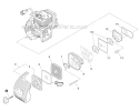 Intake Diagram and Parts List for SRM-266S T42312001001-T42312999999 Echo Trimmer