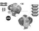 Labels and Kits Diagram and Parts List for SRM-266S T43313001001-T43313999999 Echo Trimmer