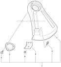 Debris Shield - Plastic Diagram and Parts List for SRM-266S T43313001001-T43313999999 Echo Trimmer