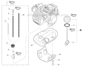 Fuel System Diagram and Parts List for SRM-266T T42411001001-T42411999999 Echo Trimmer