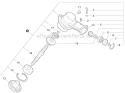 Gear Case Diagram and Parts List for SRM-266T T42411001001-T42411999999 Echo Trimmer