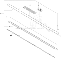 Main Pipe, Driveshaft Diagram and Parts List for SRM-266T T42411001001-T42411999999 Echo Trimmer