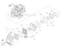 Intake Diagram and Parts List for SRM-266T T43413001001-T43413999999 Echo Trimmer
