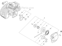 Starter Diagram and Parts List for SRM-266T T43413001001-T43413999999 Echo Trimmer