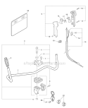 U-Handle - Handles, Throttle Control Diagram and Parts List for SRM-266T T43413001001-T43413999999 Echo Trimmer