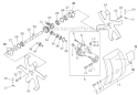 Cultivator Attachment Diagram and Parts List for SRM-266T T43413001001-T43413999999 Echo Trimmer