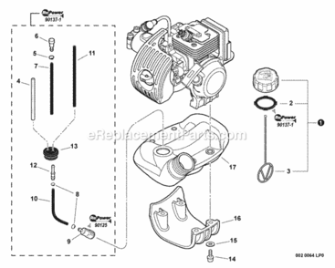 Fuel_System_SN_T42712001310_T42712999999 Diagram and Parts List for SRM-266U T42712001001 - T42712999999 Echo Trimmer