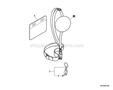 Shoulder_Harness Diagram and Parts List for SRM-266U T42712001001 - T42712999999 Echo Trimmer