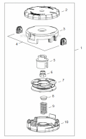 Page P Diagram and Parts List for SRM-266U  Echo Trimmer