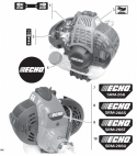 Page R Diagram and Parts List for SRM-266U  Echo Trimmer