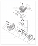 Page B Diagram and Parts List for SRM-266U  Echo Trimmer