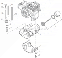 Page H Diagram and Parts List for SRM-266U  Echo Trimmer