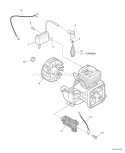 Page K Diagram and Parts List for PPT-280 E09213001001-E09213999999 Echo Pole Saw