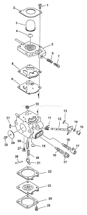 Page A Diagram and Parts List for SRM-3100 Type 2E -After S/N 001001 Echo Trimmer