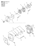 Page G Diagram and Parts List for SRM-311 10001001-10999999 Echo Trimmer