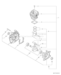 Page D Diagram and Parts List for SRM-311 S81913001001-S81913999999 Echo Trimmer