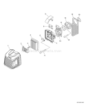 Page J Diagram and Parts List for SRM-400U 03001001-03004773 Echo Trimmer