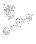 Page K Diagram and Parts List for SRM-410U S05704001001 - S05704999999 Echo Trimmer