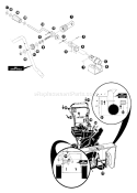 Page H Diagram and Parts List for ST-1033E  Echo Snow Blower
