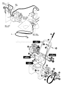 Page B Diagram and Parts List for ST-5000E 001001 - 001456 Echo Snow Blower