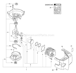 Page B Diagram and Parts List for TC-2100 Type 1E -023313-999999, Canada - 018677-999999 Echo Tiller