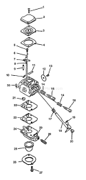 Page A Diagram and Parts List for TSI-21 After S/N 001001 Echo Trimmer