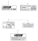 Page N Diagram and Parts List for WP-3000 Before S/N F7298 Echo Water Pump