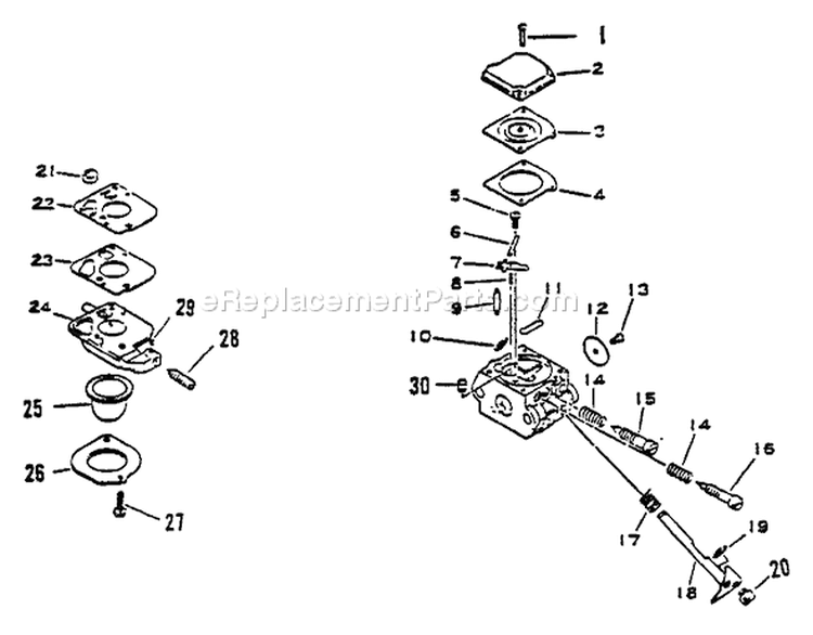 Page A Diagram and Parts List for GT-1100B 174349 - 181000 Echo Trimmer