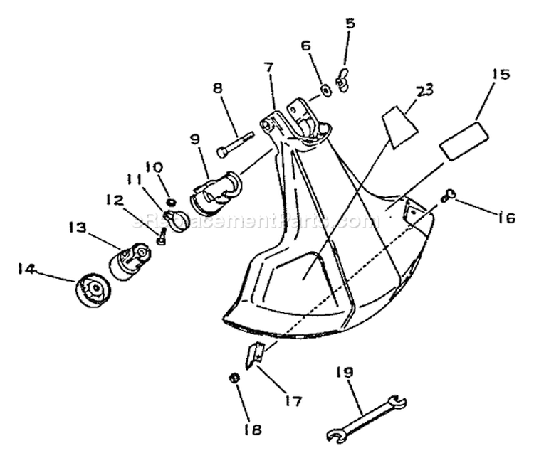 Page E Diagram and Parts List for GT-1100 077001 - 098000 Echo Trimmer