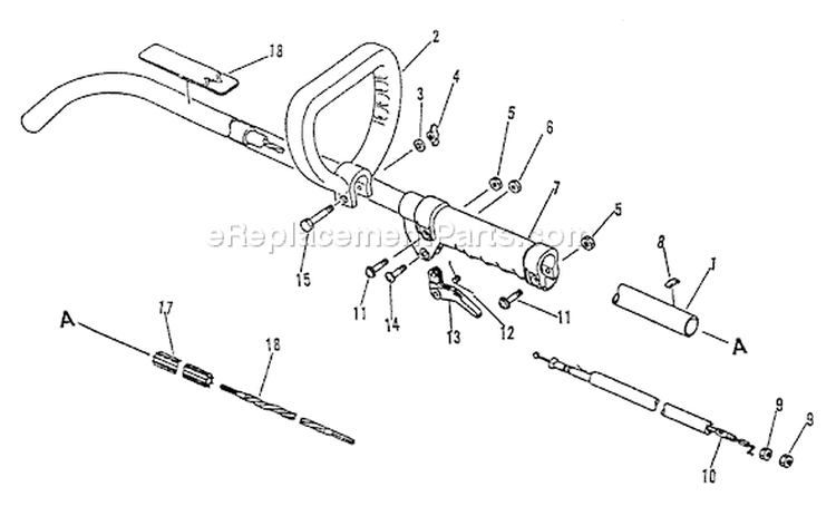 Page B Diagram and Parts List for GT-1100 098001 - 126000 Echo Trimmer