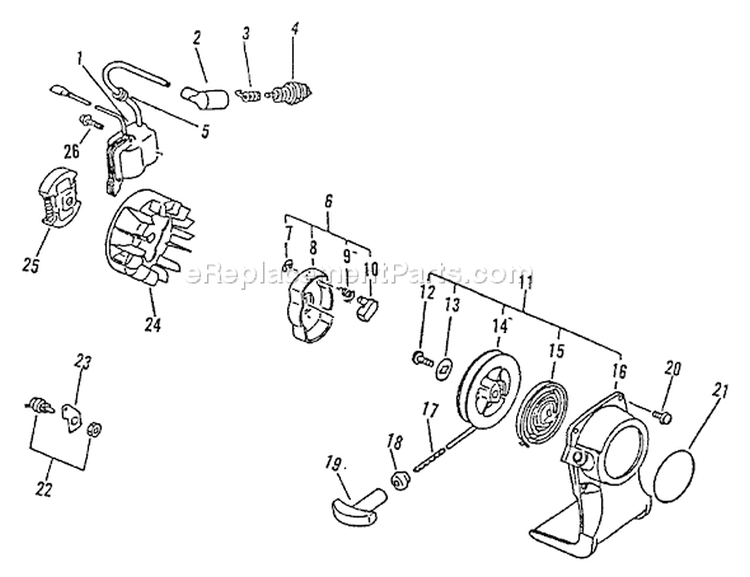 Page G Diagram and Parts List for GT-1100 098001 - 126000 Echo Trimmer